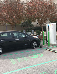Photo of an electric vehicle charging station.